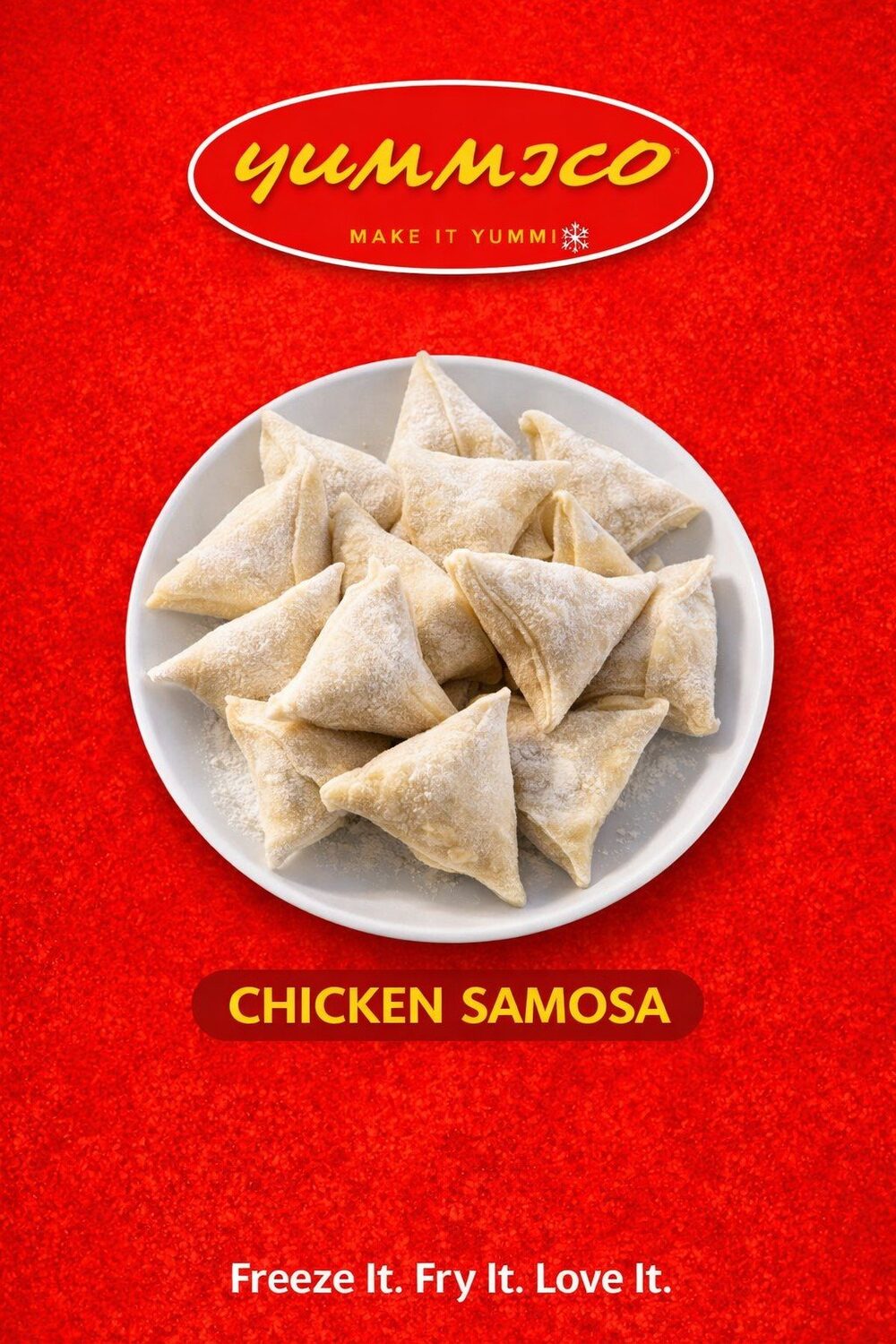 Yummico chicken samosa poster