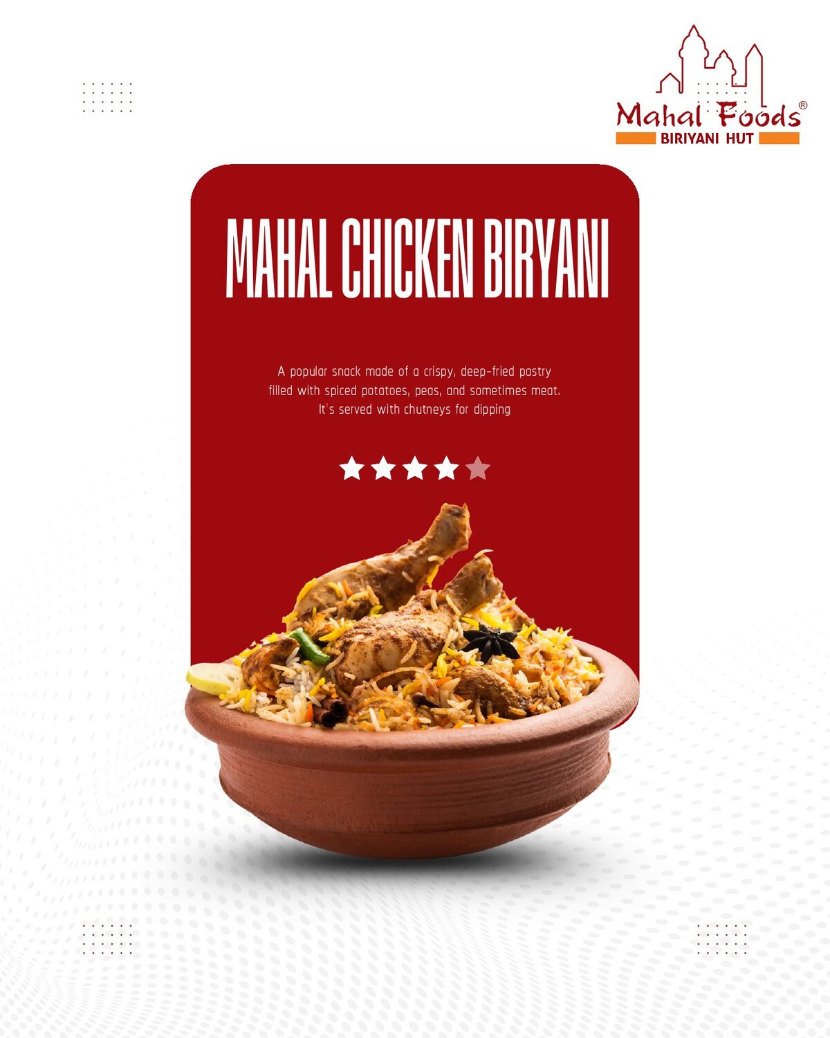Mahal Foods chicken biryani creative